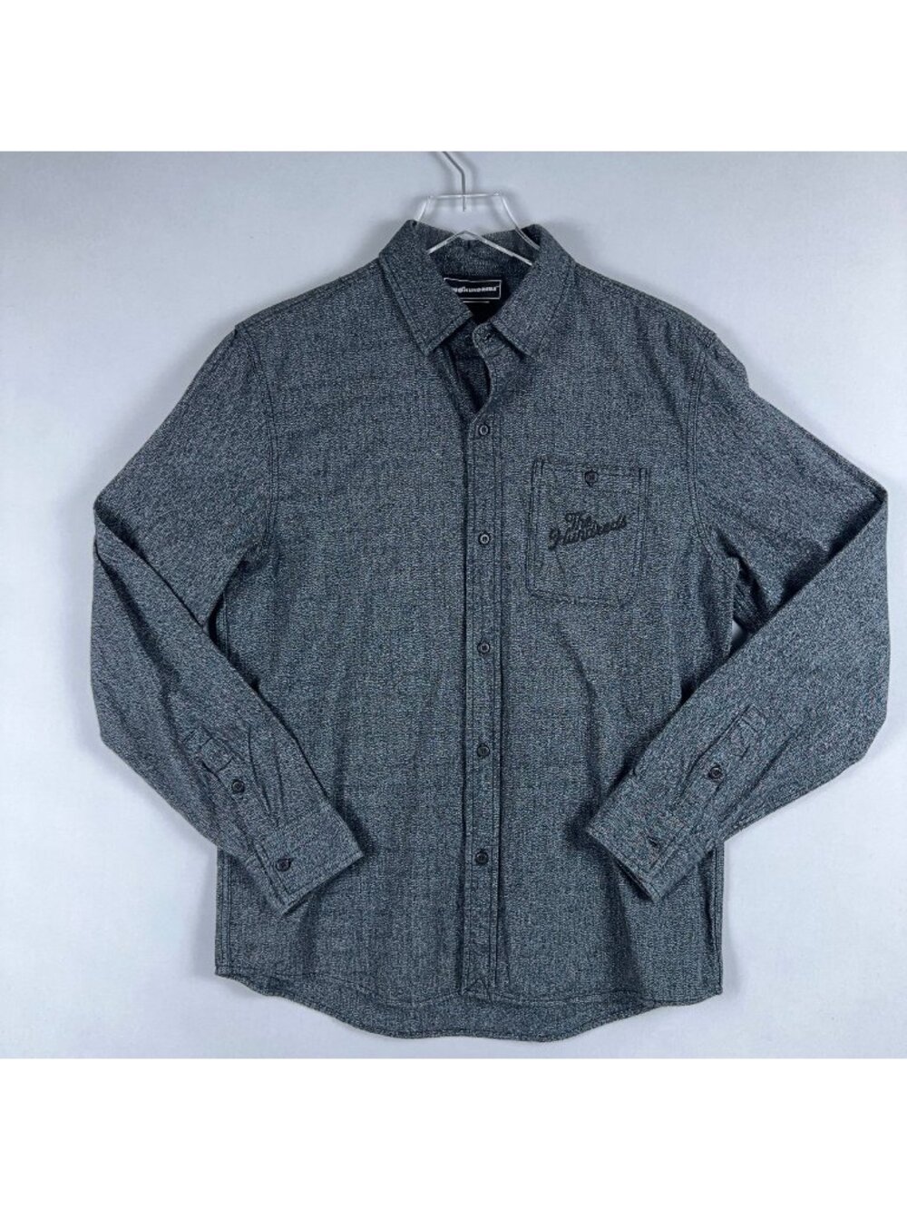 The Hundreds Button Down Shirt Mens Size Large Grey Long Sleeve 100% Cotton